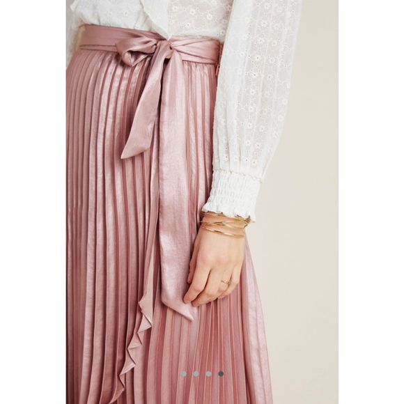 Anthropologie Maeve Paulina Pleated Midi Skirt - Picture 4 of 7